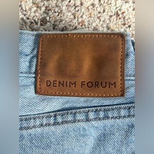Denim forum long jean shorts